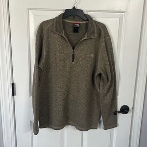 North Face qtr zip fleece, Large, Oatmeal, gently used